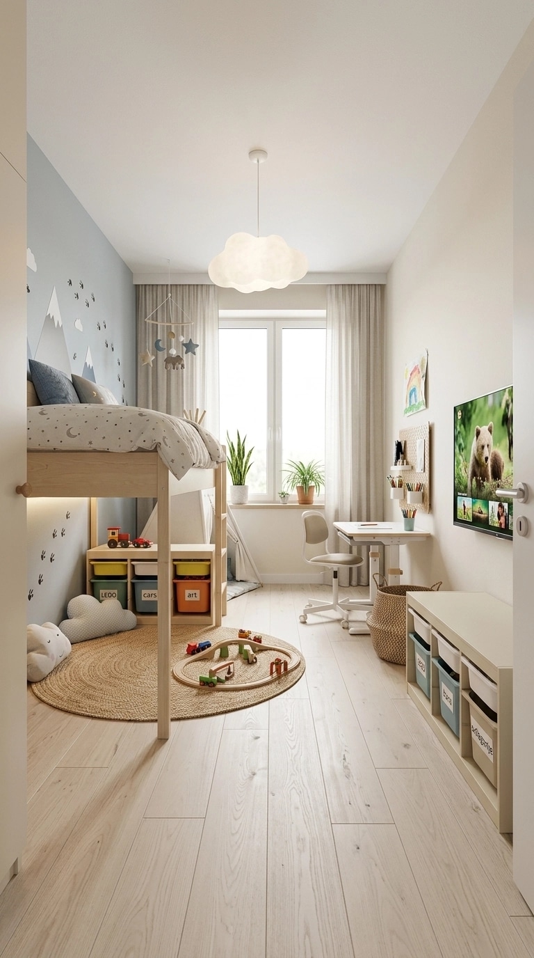 Scandinavian Kids Room design — interior photo by GenRoom AI