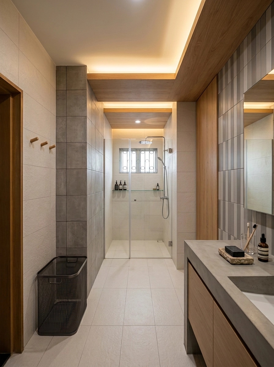 Contemporary Bathroom design — interior photo by GenRoom AI