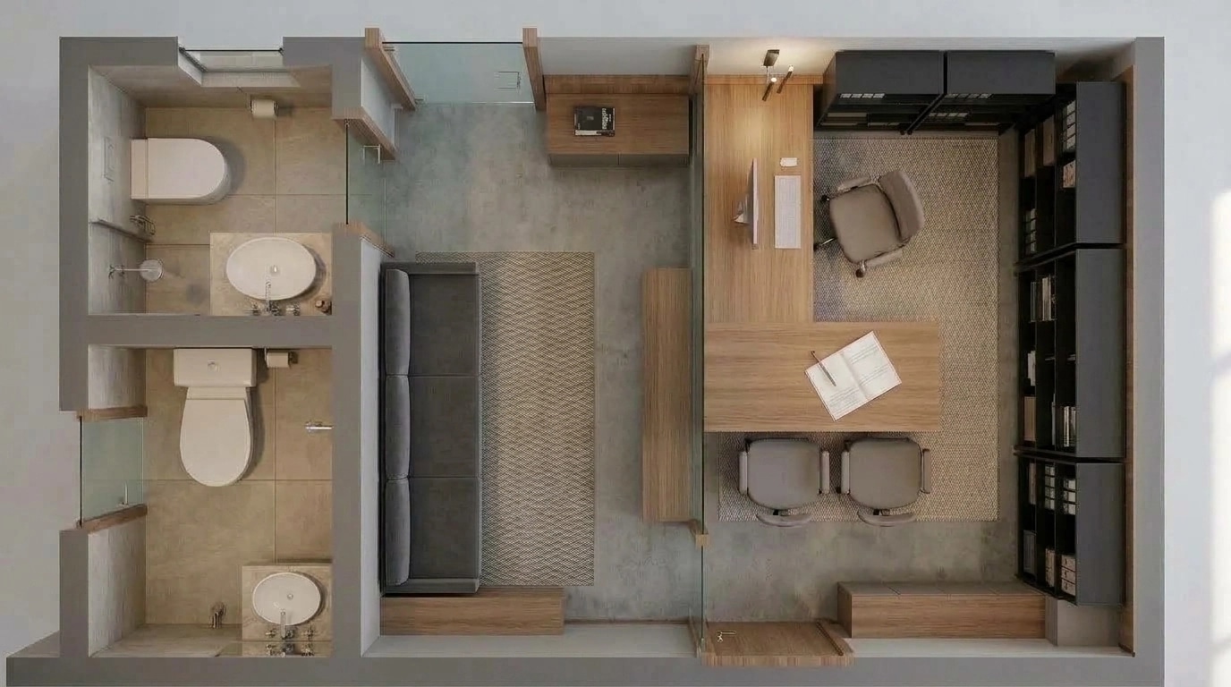 Interior design in Contemporary style — Living Room by GenRoom AI