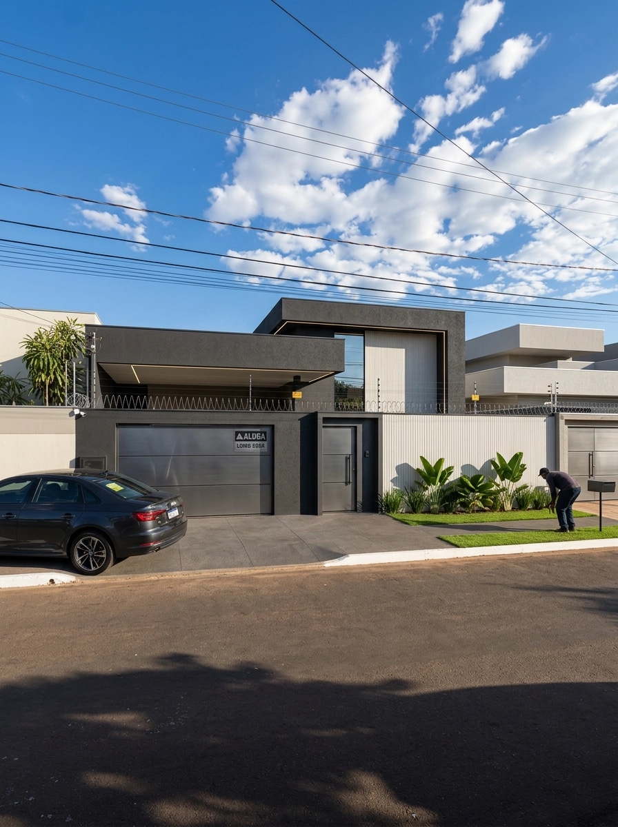 Facade design in Minimalist Facade style — photo by GenRoom AI
