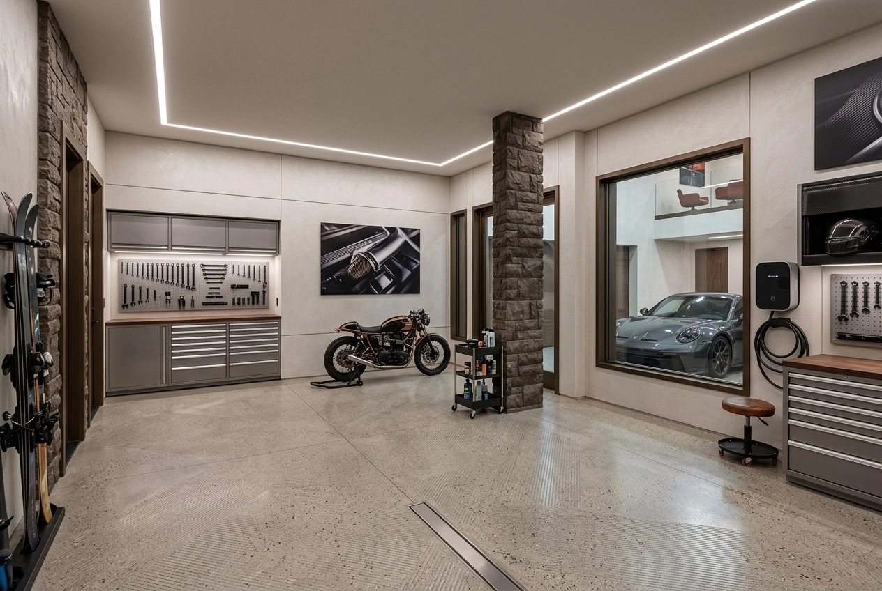Interior design in Contemporary style — garage by GenRoom AI
