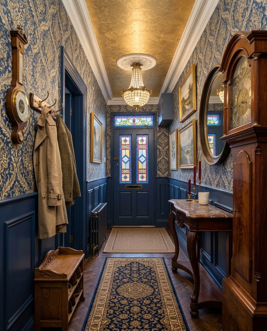 Hallway interior in British style — photo by GenRoom AI