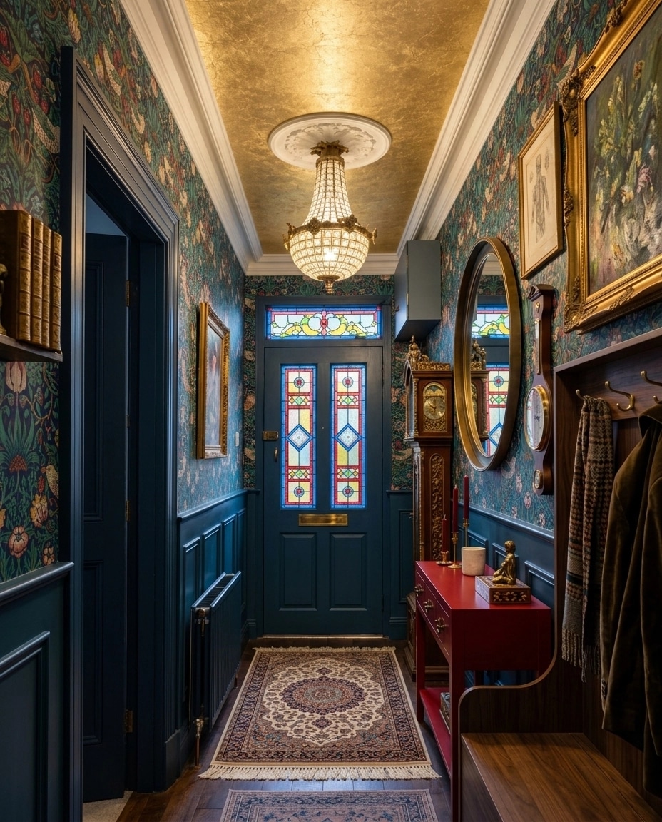 Hallway interior in Maximalist style — photo by GenRoom AI