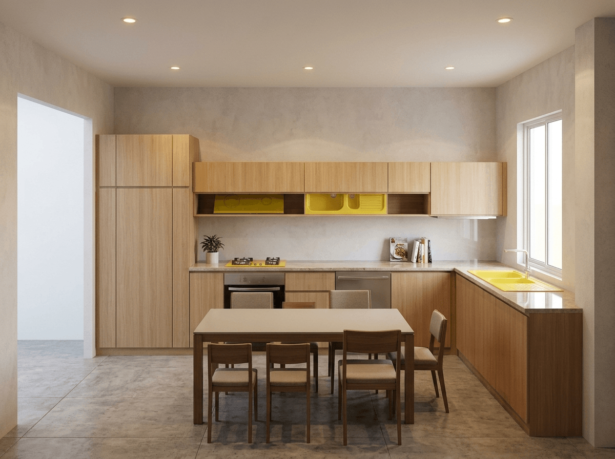 Kitchen interior in no_style style — photo by GenRoom AI