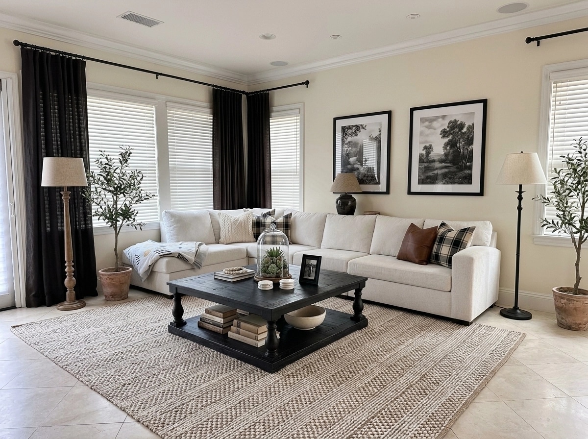 Modern Farmhouse Living Room design — interior photo by GenRoom AI