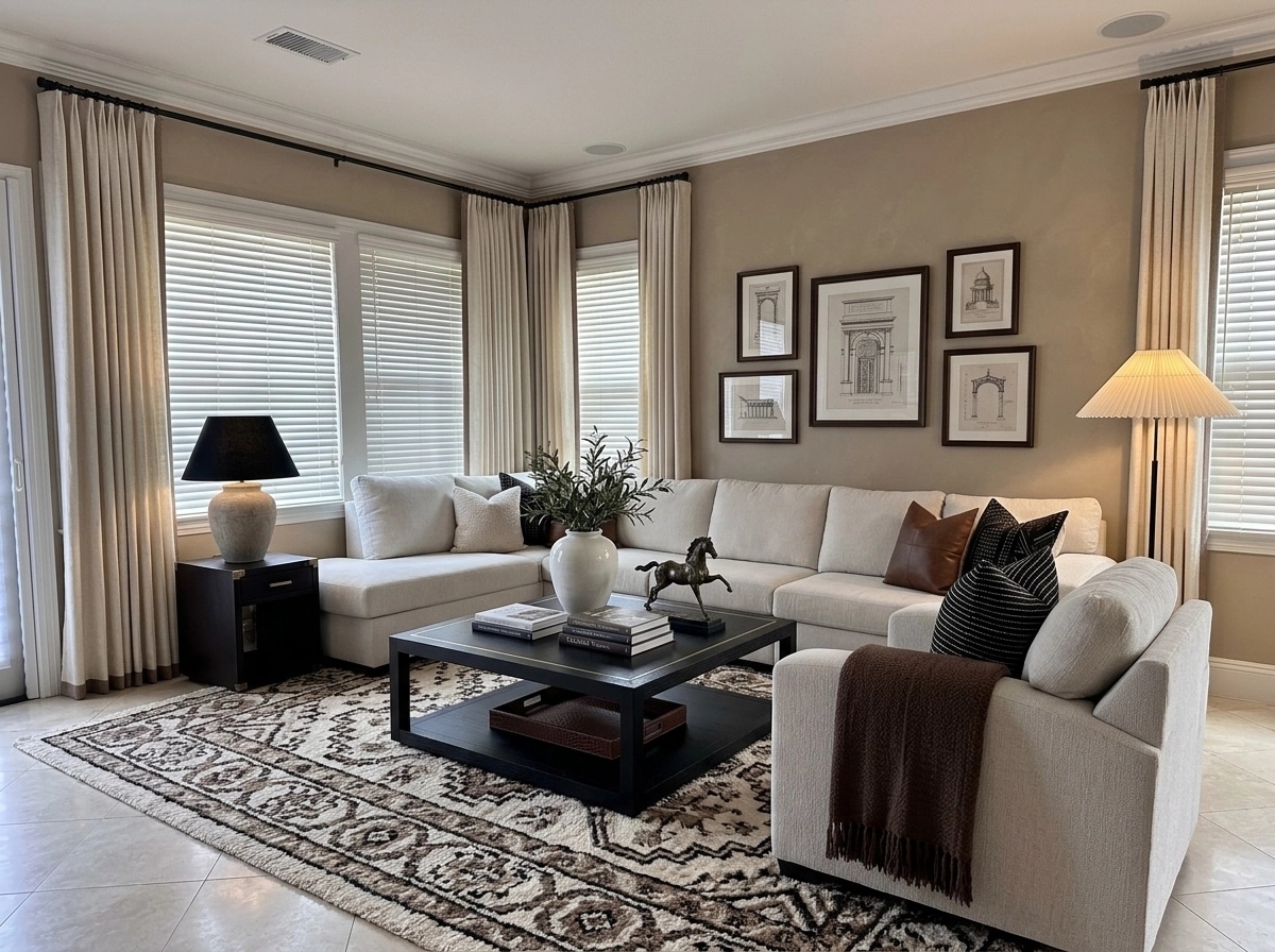 Interior design in Transitional style — Living Room by GenRoom AI