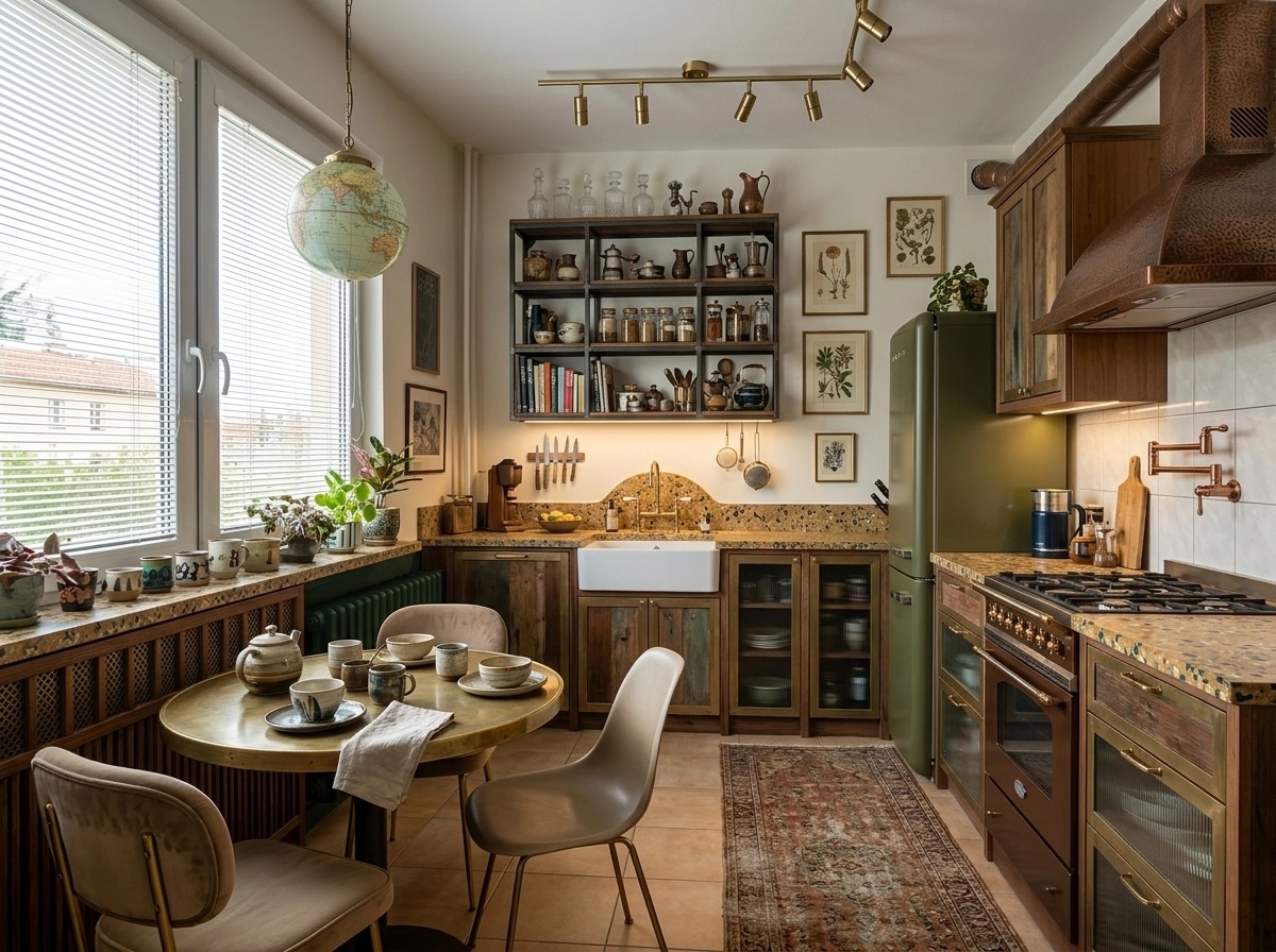 Kitchen interior in Eclectic style — photo by GenRoom AI