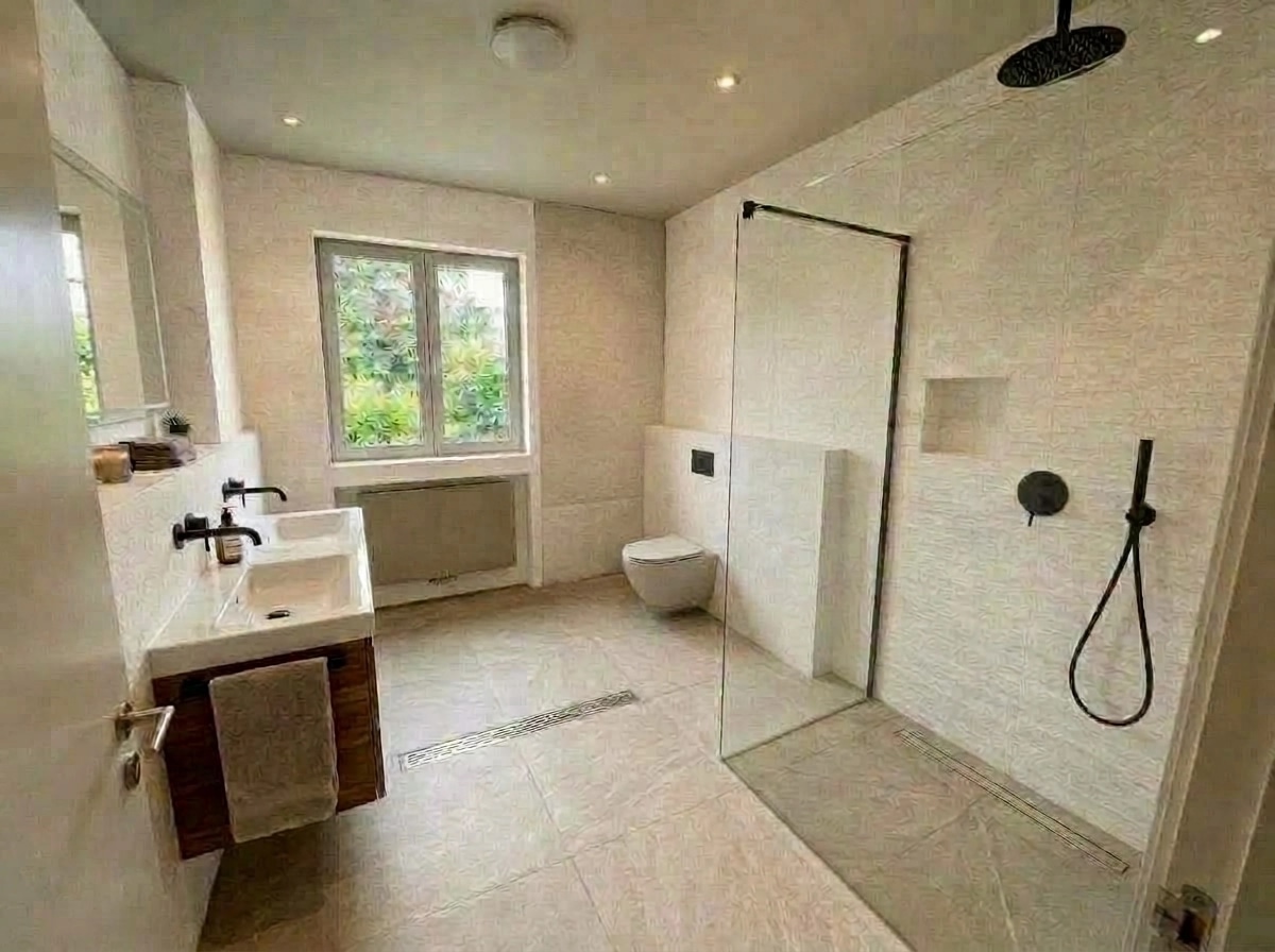 Contemporary Bathroom design — interior photo by GenRoom AI
