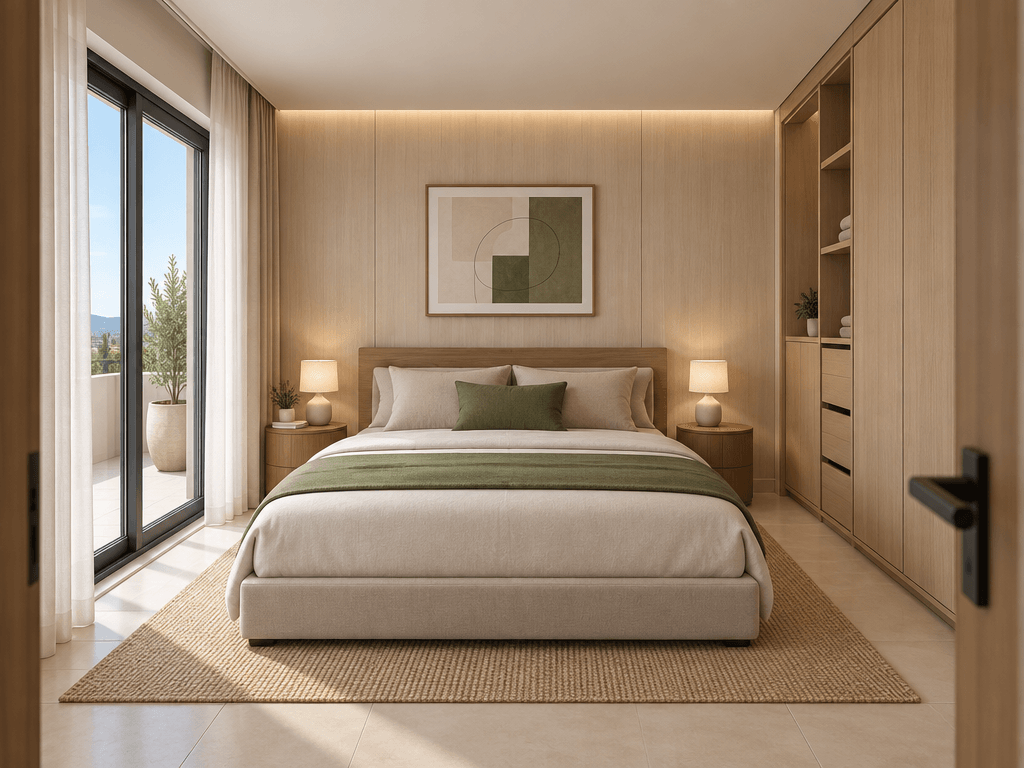Contemporary Bedroom design — interior photo by GenRoom AI