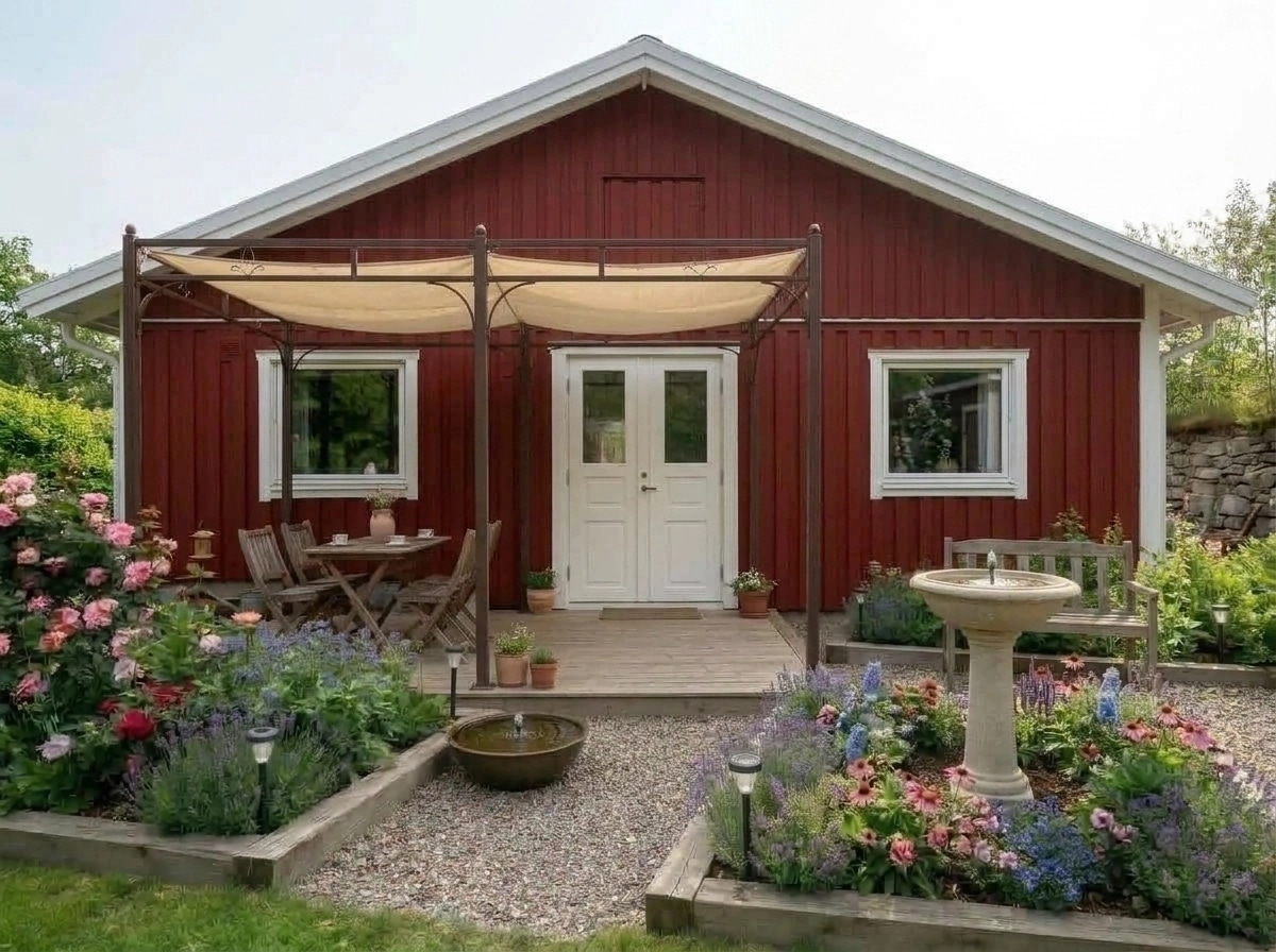 Country Rustic Garden Jardim design — yard photo by GenRoom AI