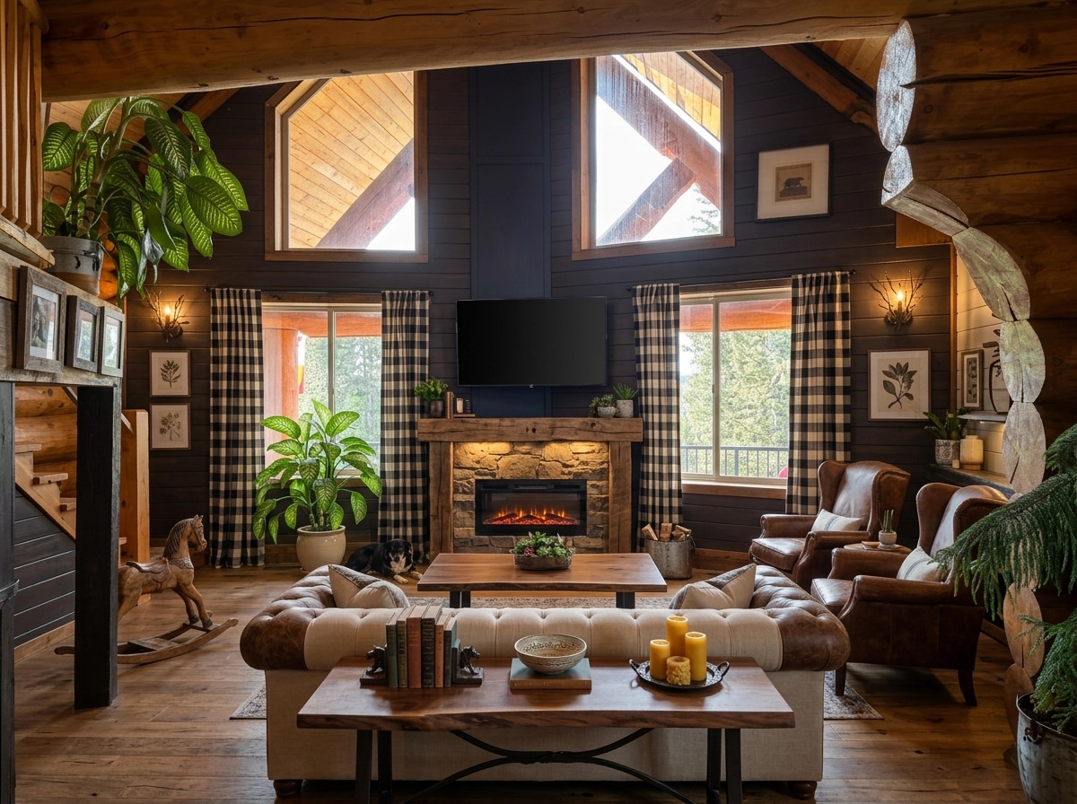 Interior design in Rustic style — Living Room by GenRoom AI