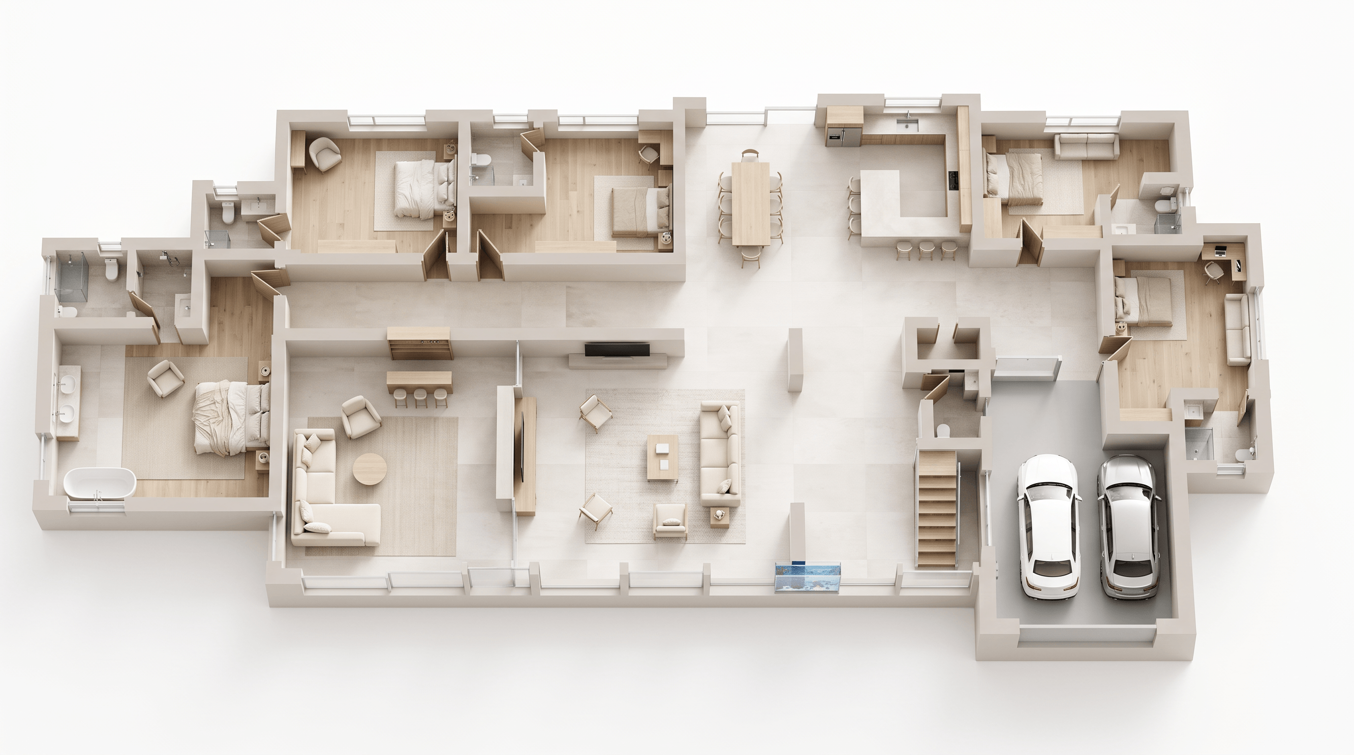 Interior design in Minimalism style — Living Room by GenRoom AI
