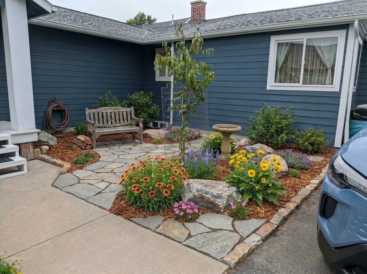 Landscape design in Eco Natural Garden style — Yard by GenRoom AI