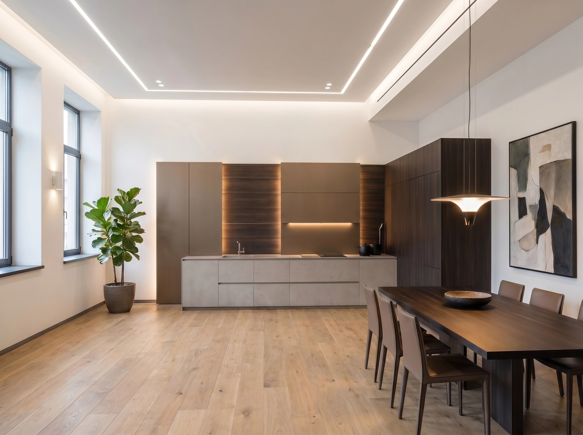 Kitchen interior in Contemporary style — photo by GenRoom AI