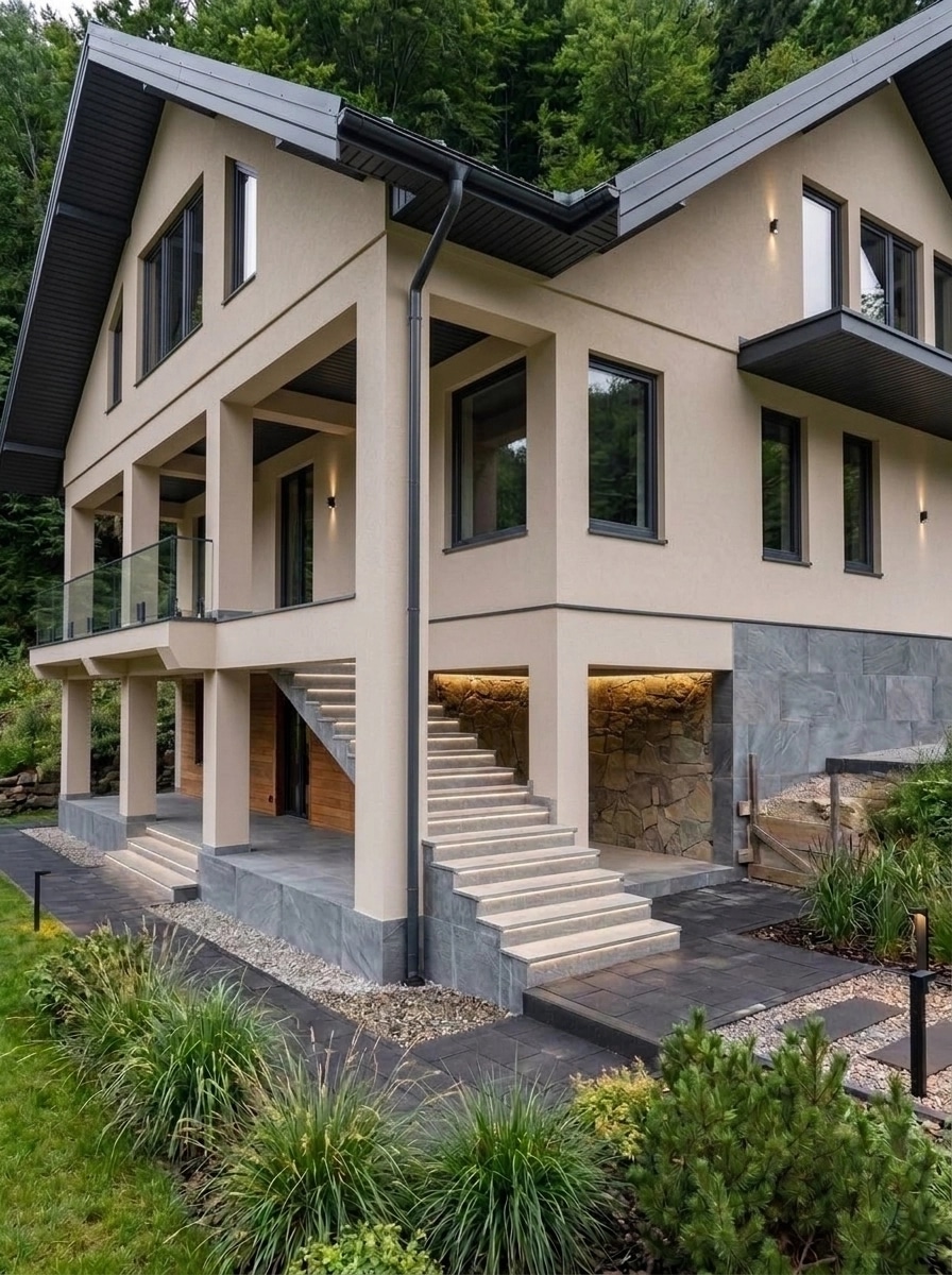 Contemporary Facade Facade design — facade photo by GenRoom AI