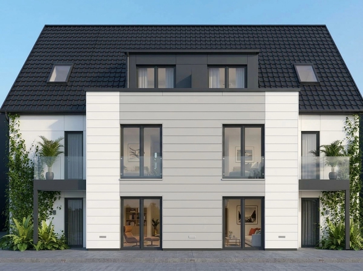 German Modernist Facade Facade design — facade photo by GenRoom AI