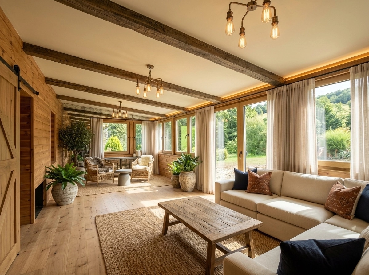 Interior design in Modern Farmhouse style — terrace by GenRoom AI