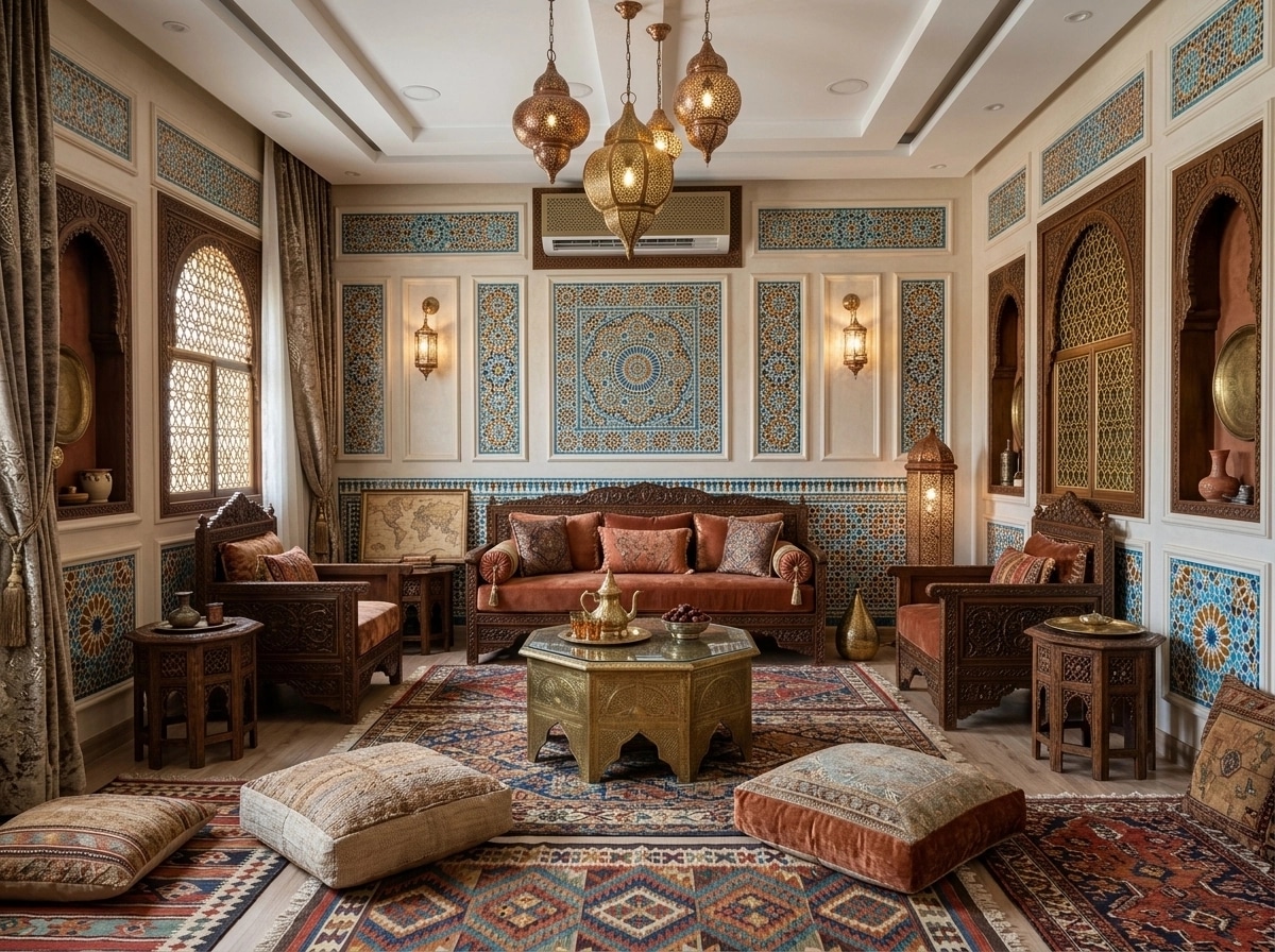 Interior design in Arabian / Moroccan style — Living Room by GenRoom AI