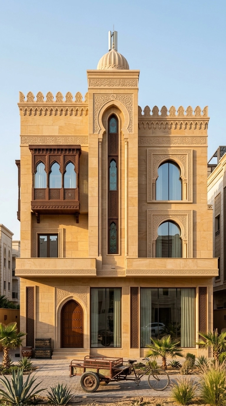 Arabian Facade Facade design — facade photo by GenRoom AI