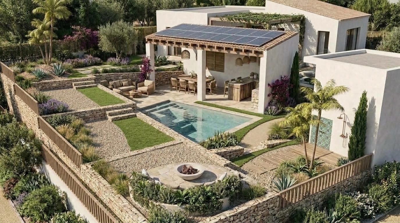 Landscape design in Eco Natural Garden style — Yard by GenRoom AI