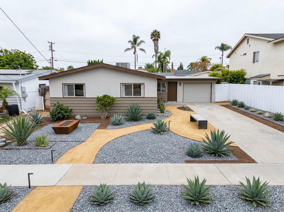 Landscape design in Minimalist Yard style — Yard by GenRoom AI
