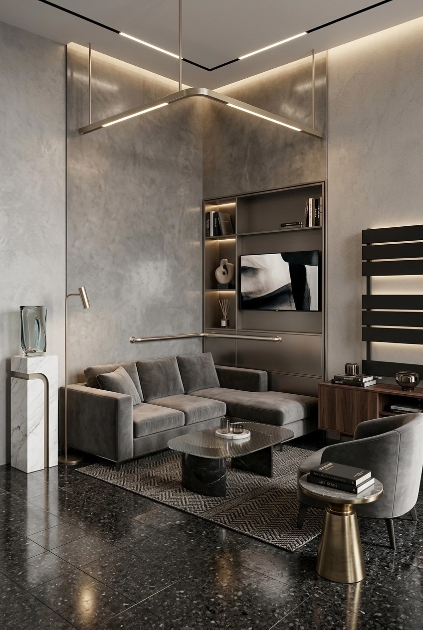 Interior design in Contemporary style — Living Room by GenRoom AI