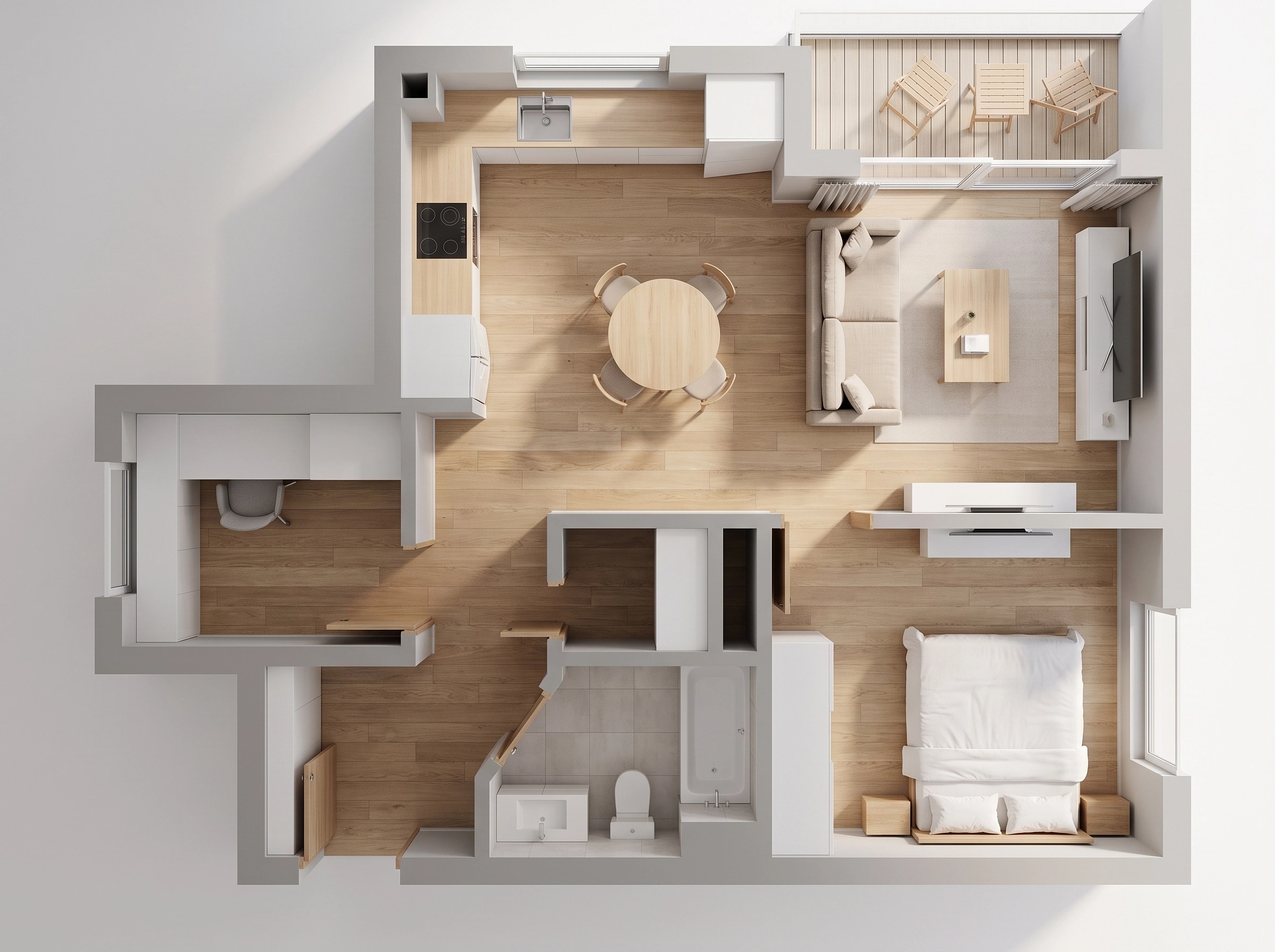 Minimalism Living Room design — interior photo by GenRoom AI