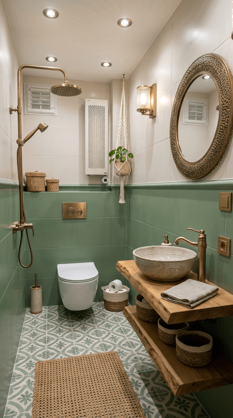 Bathroom interior in Scandinavian style — photo by GenRoom AI