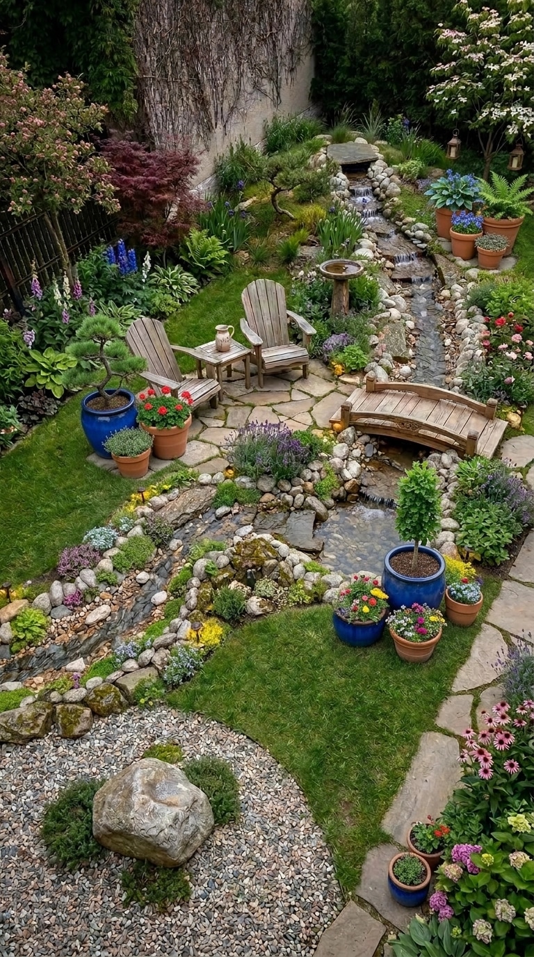 Country Rustic Garden Yard design — yard photo by GenRoom AI