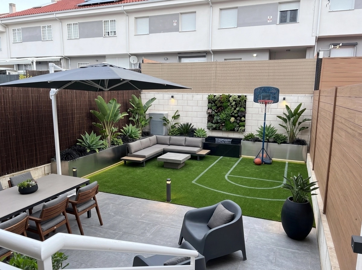 Landscape design in Contemporary Yard style — Yard by GenRoom AI