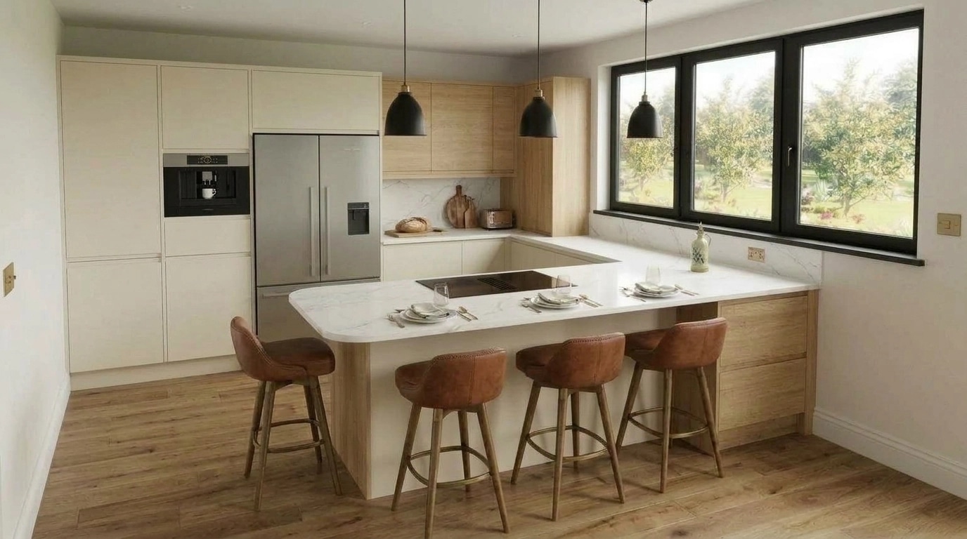 Modern Farmhouse Kitchen design — interior photo by GenRoom AI