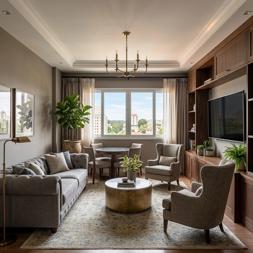 Interior design in Transitional style — Living Room by GenRoom AI