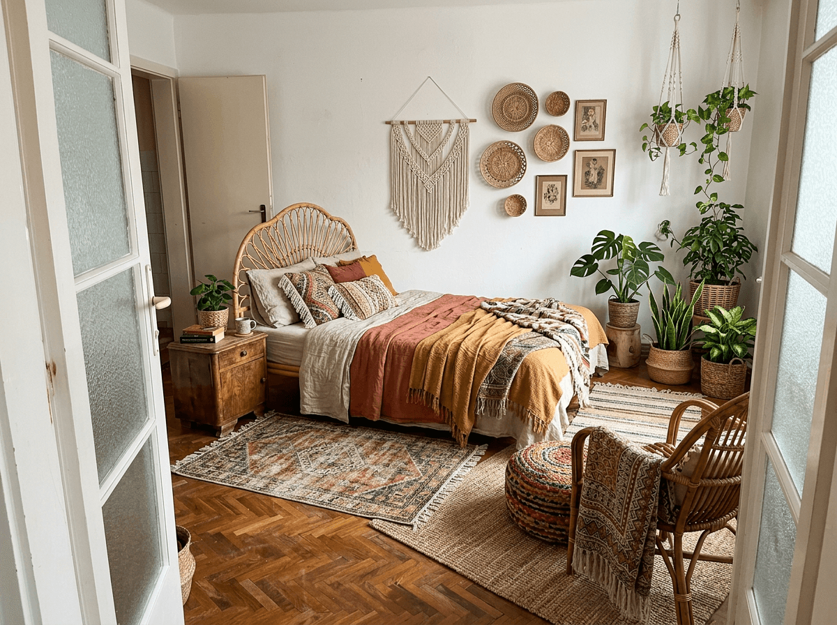 Interior design in Bohemian style — Bedroom by GenRoom AI