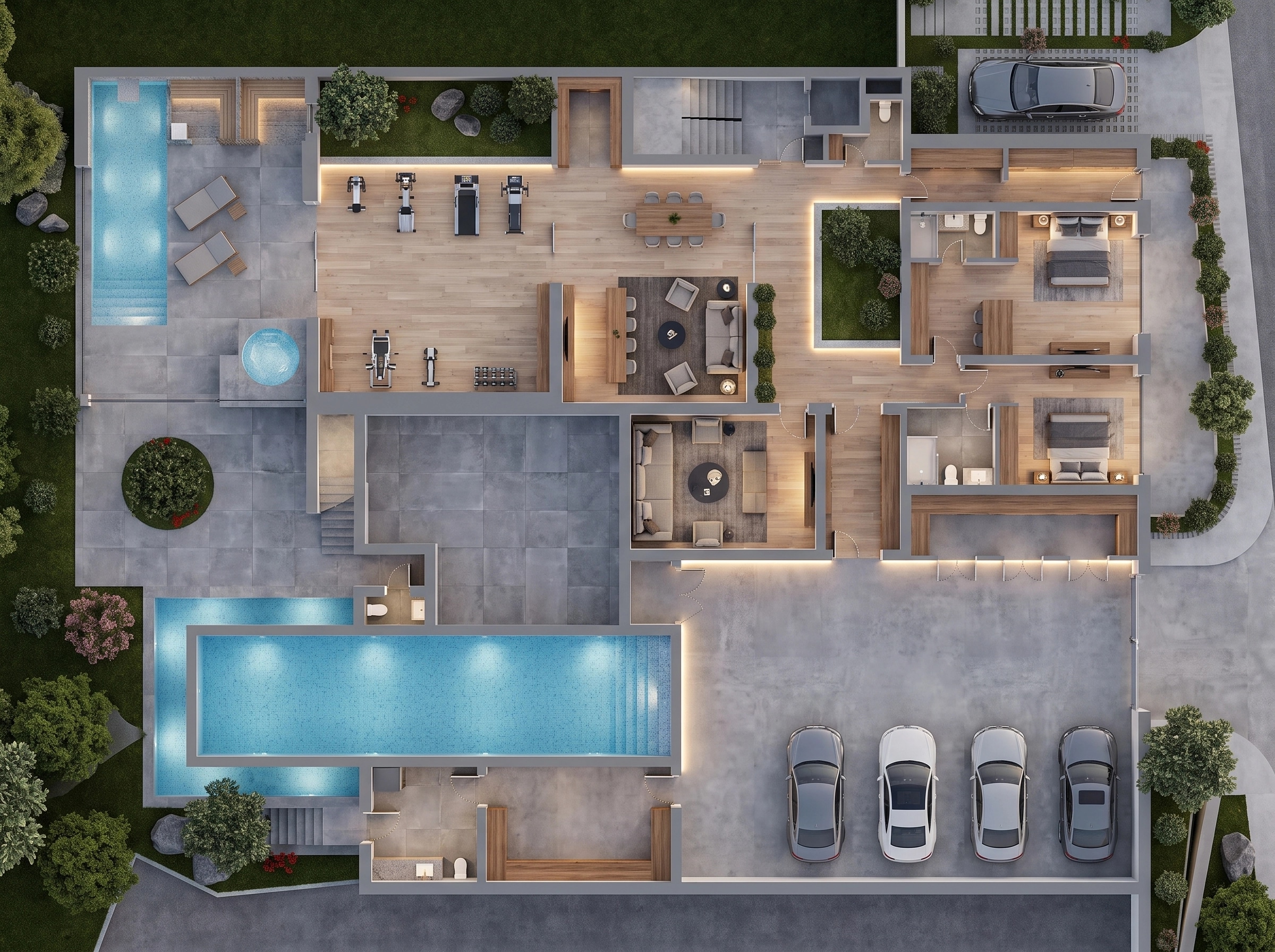 Interior design in Contemporary style — Living Room by GenRoom AI