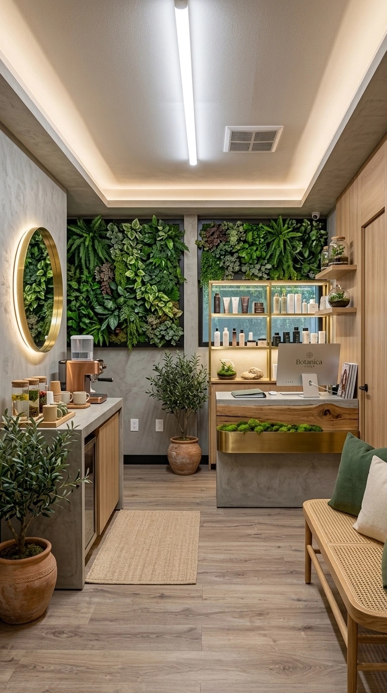 Interior design in Biophilic style — beauty_salon by GenRoom AI