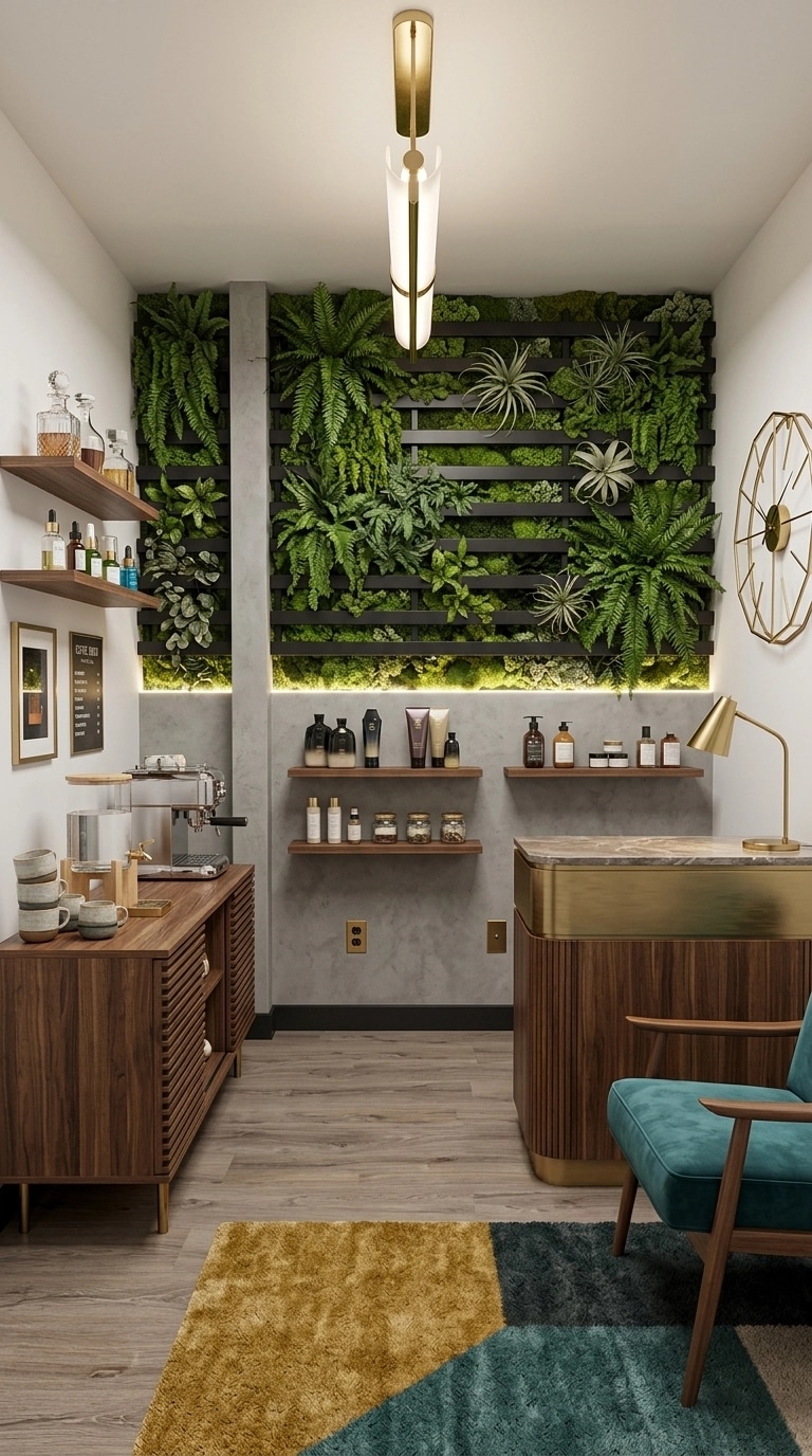 Design d'intérieur en style Mid-Century Modern — beauty_salon par GenRoom AI