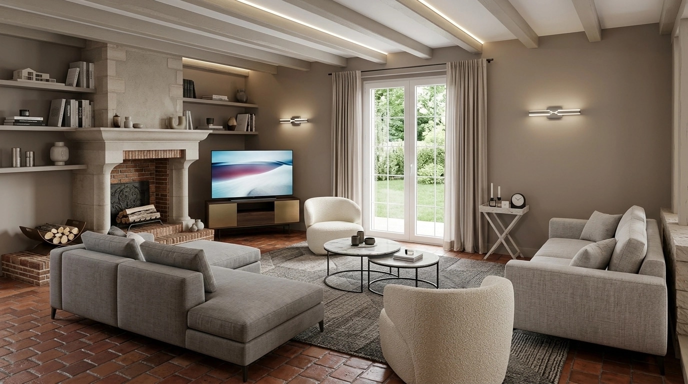 Interior design in Contemporary style — Living Room by GenRoom AI