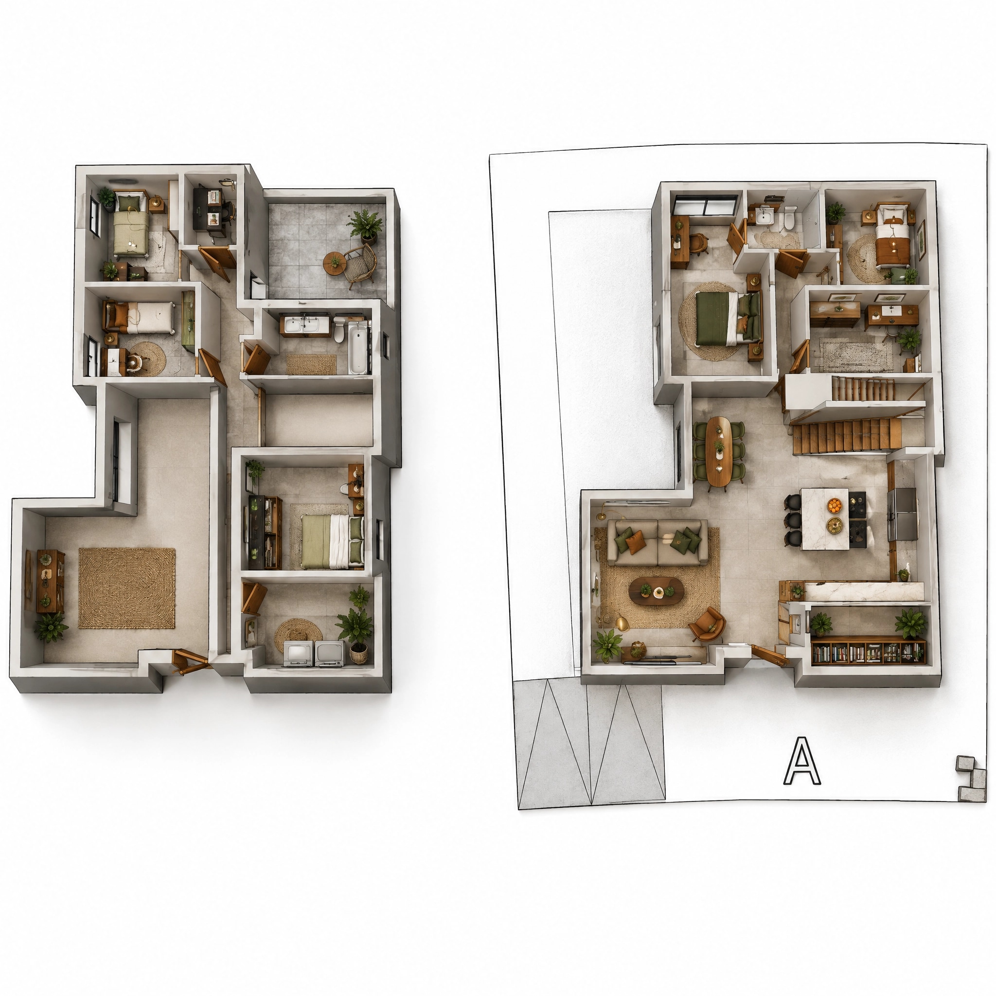 Interior design in Mid-Century Modern style — Living Room by GenRoom AI