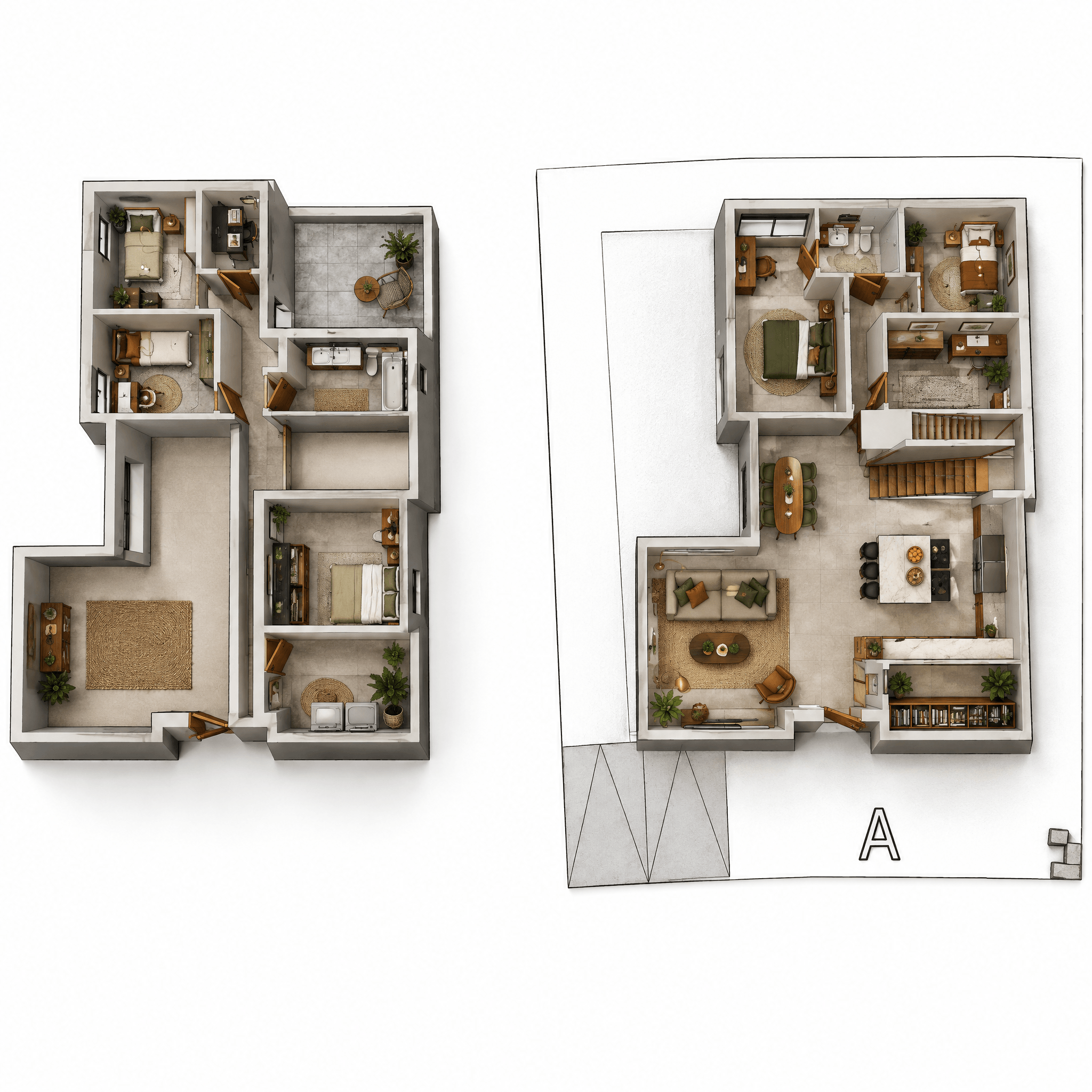 Interior design in Mid-Century Modern style — Living Room by GenRoom AI
