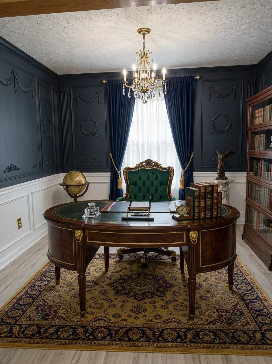 Office interior in Neoclassic style — photo by GenRoom AI