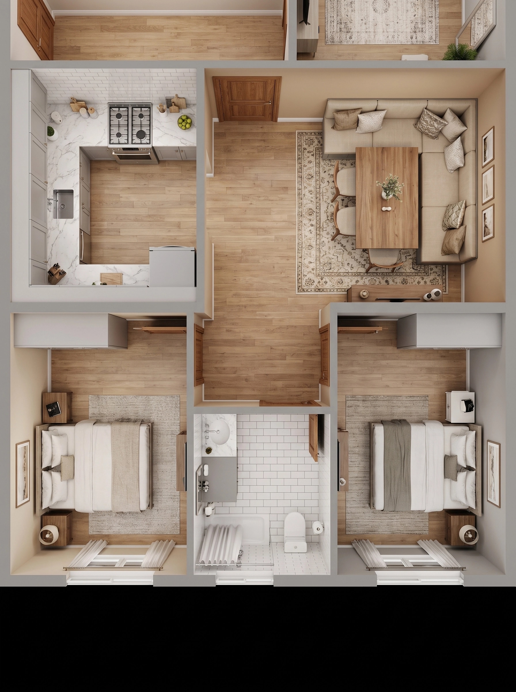 Interior design in Transitional style — Living Room by GenRoom AI