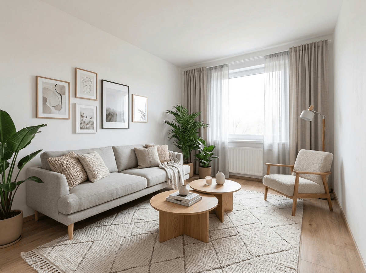 Interior design in Scandinavian style — Living Room by GenRoom AI