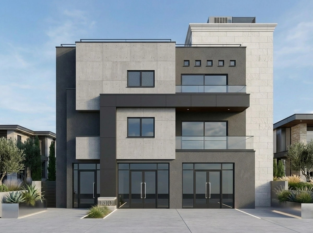 Contemporary Facade Fasad design — facade photo by GenRoom AI