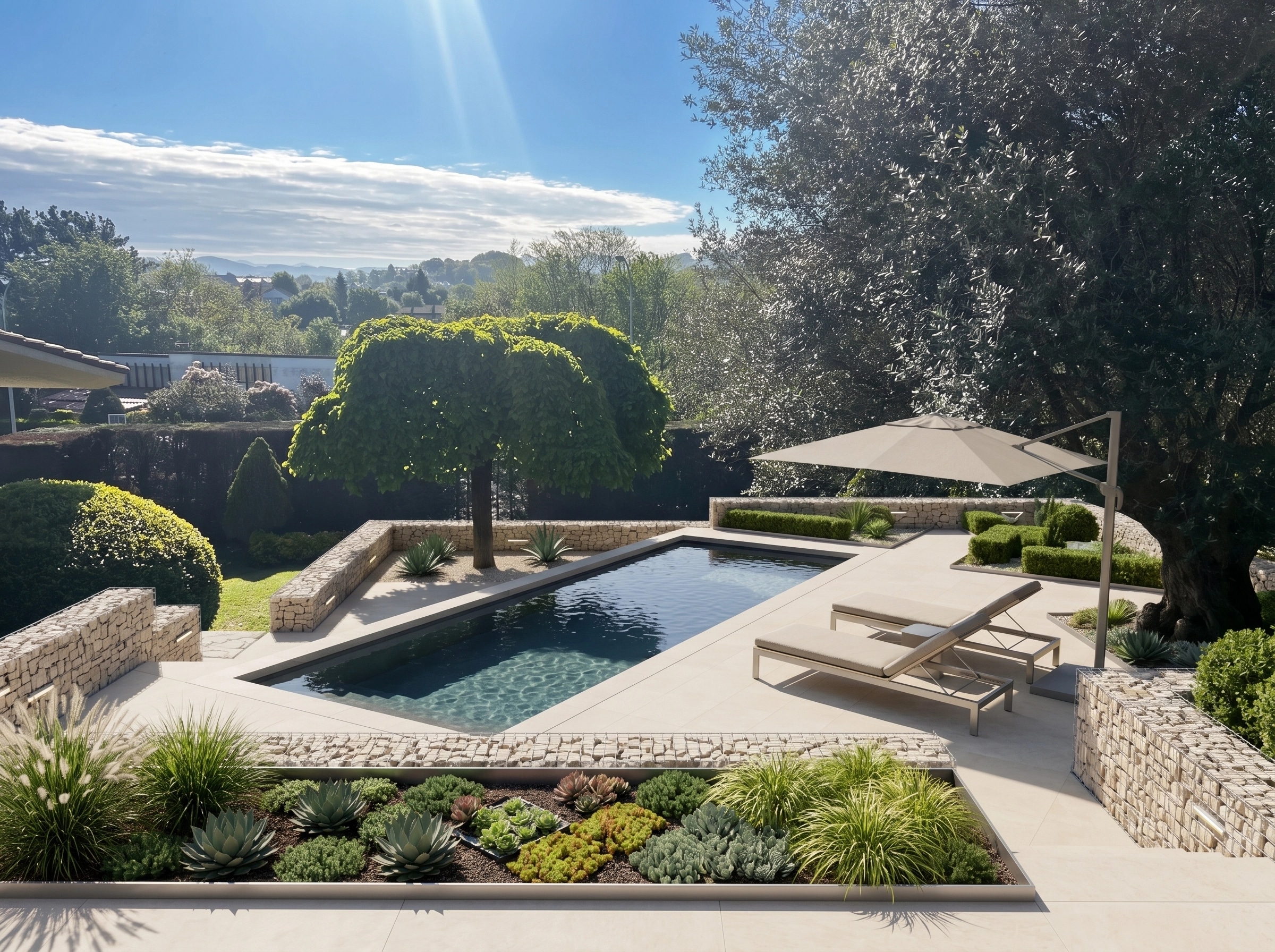 Landscape design in Contemporary Yard style — Yard by GenRoom AI