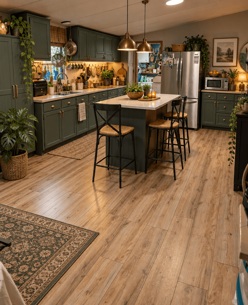 Kitchen interior in Biophilic style — photo by GenRoom AI