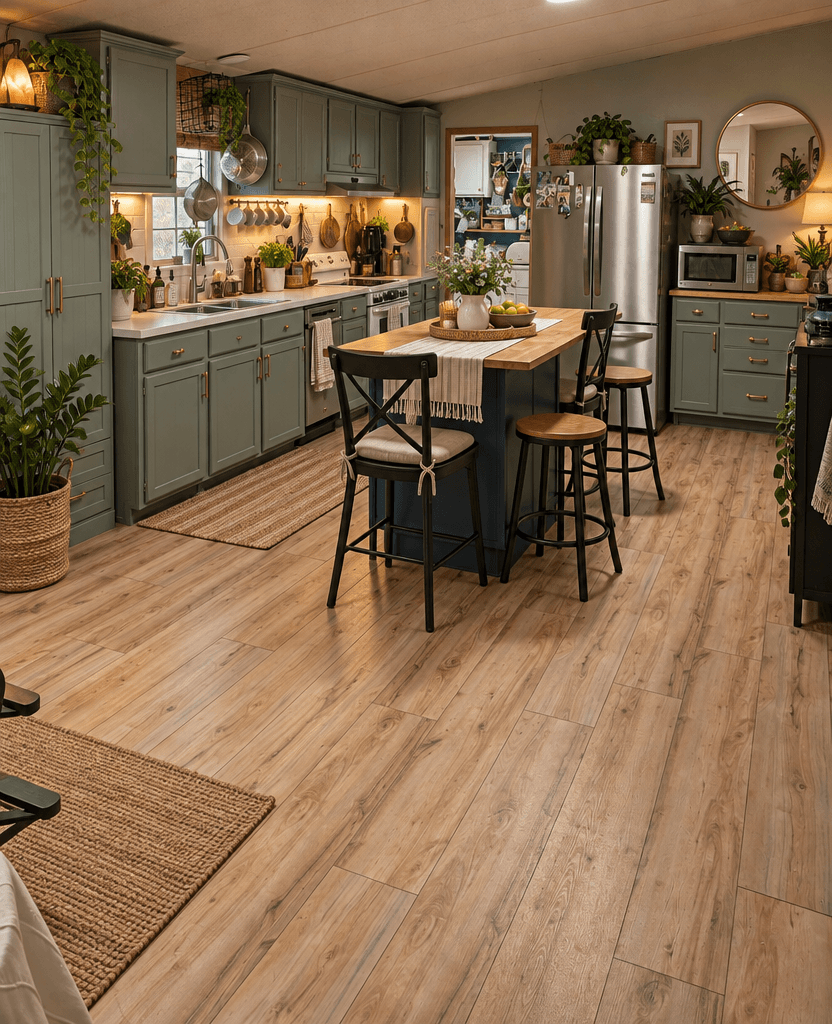 Kitchen interior in Modern Farmhouse style — photo by GenRoom AI