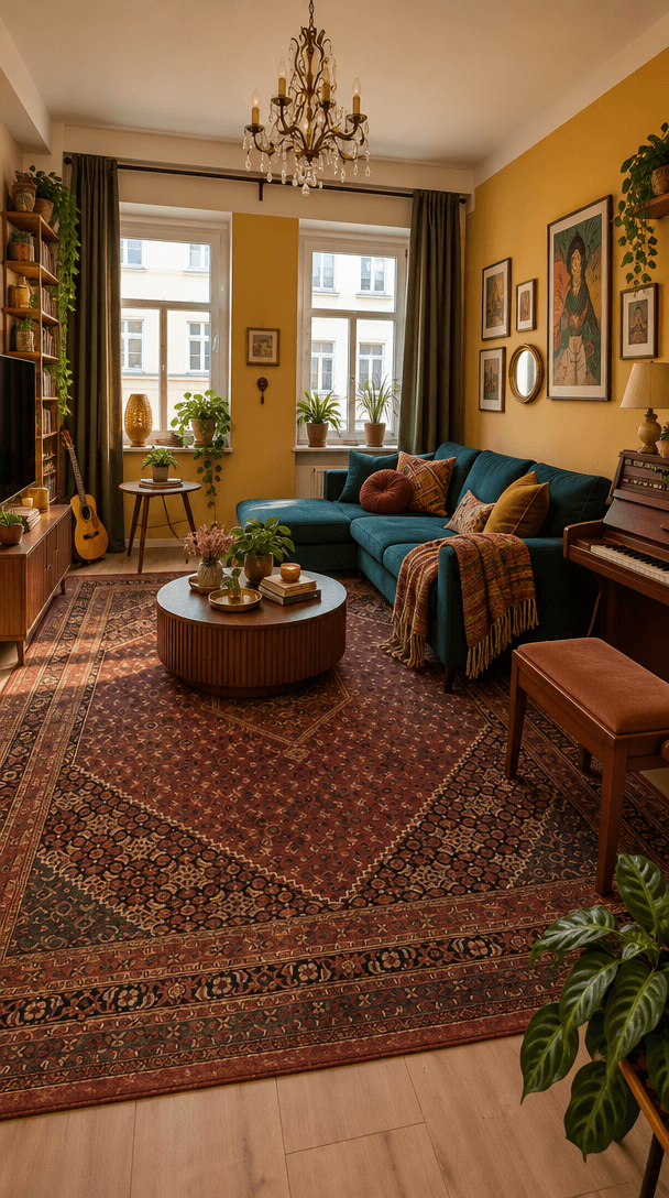 Eclectic Living Room design — interior photo by GenRoom AI