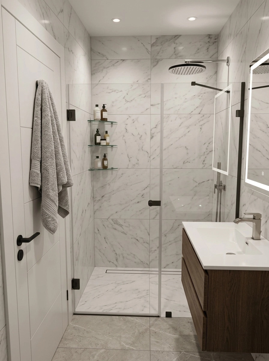 Bathroom interior in Contemporary style — photo by GenRoom AI
