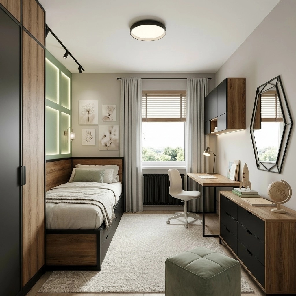 Interior design in Loft / Industrial style — Kids Room by GenRoom AI