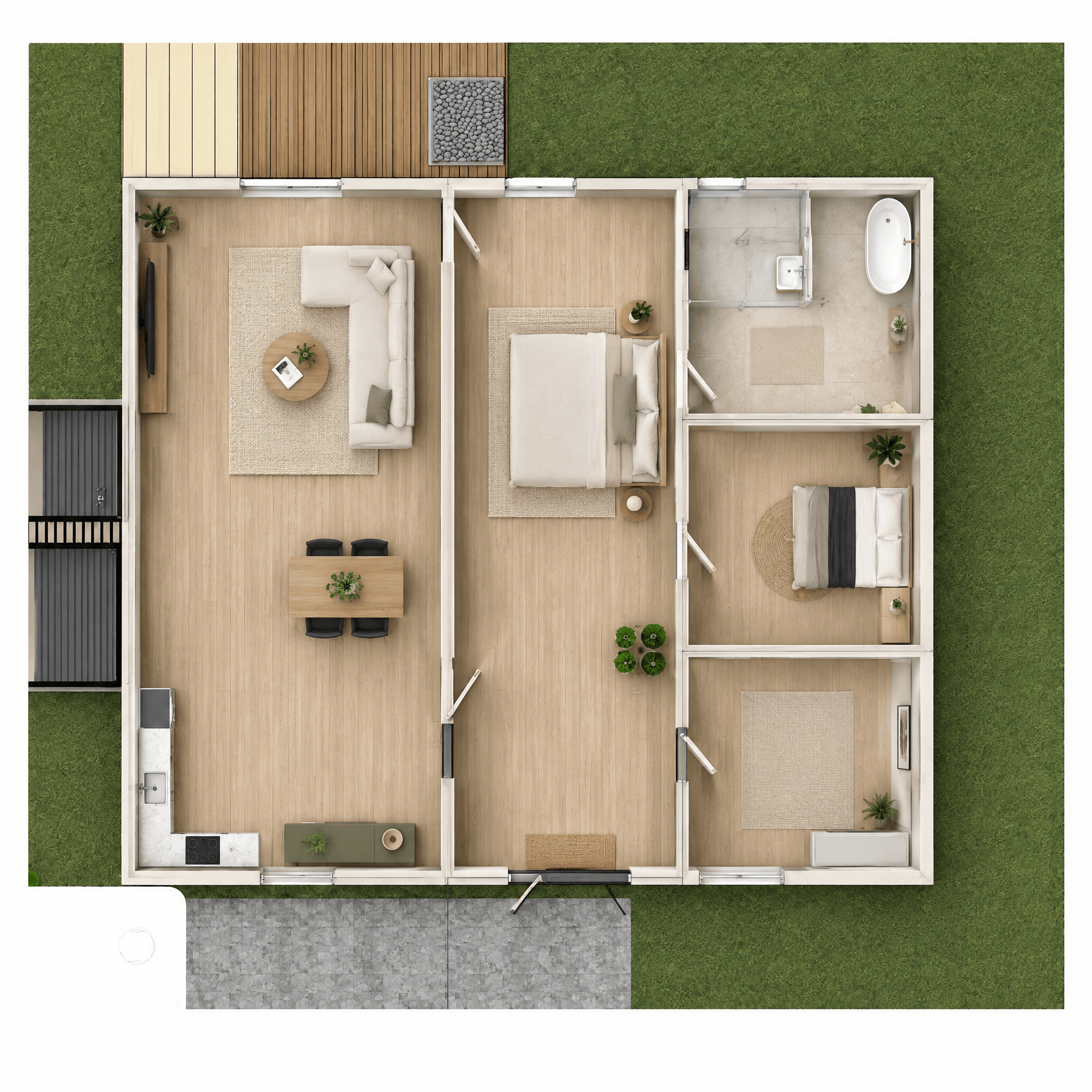 Interior design in Minimalism style — Living Room by GenRoom AI